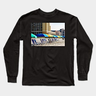 Multi color umbrellas at the beach Long Sleeve T-Shirt